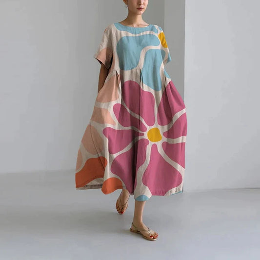 Floris™ - Elegant kjole med blomstermønster